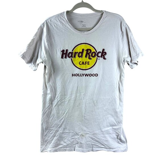 Hard Rock Cafe Tops - Hard Rock Cafe Hollywood Shirt Womens Medium Worn In Distressed Grunge